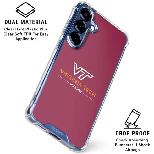 Virginia Tech University Hokiebird Galaxy S25 Plus Clear Case