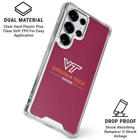 Virginia Tech University Hokiebird Galaxy S25 Ultra Clear Case