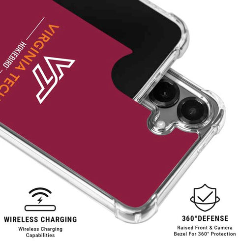 Virginia Tech University Hokiebird Galaxy S26 Clear Case