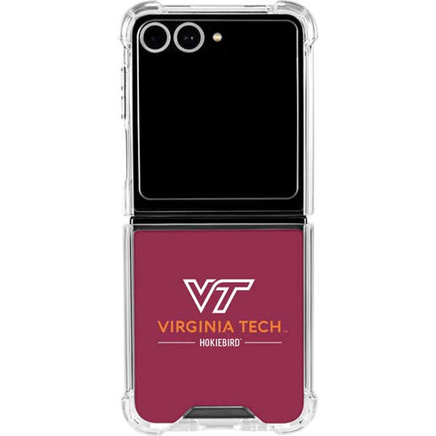 Virginia Tech University Hokiebird Galaxy Z Flip7 Clear Case