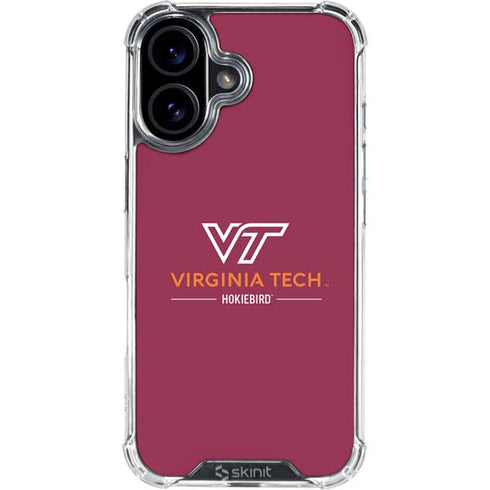 Virginia Tech University Hokiebird iPhone 16 Plus Clear Case