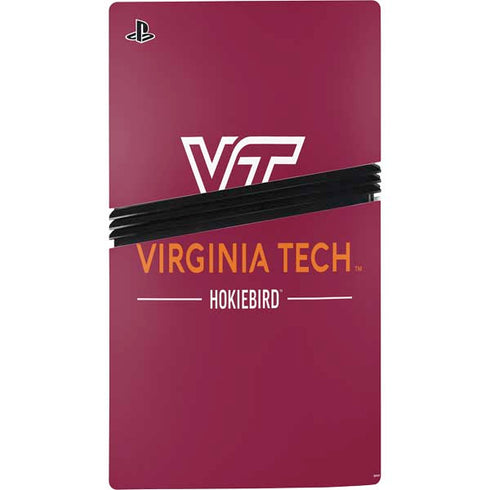 Virginia Tech University Hokiebird PS5 Pro Disk Bundle Skin