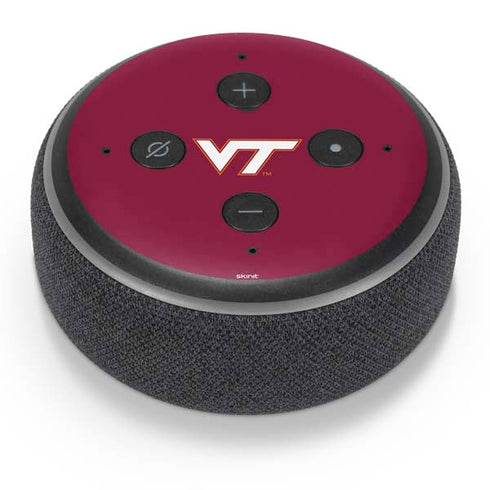 Virginia Tech Maroon Amazon Echo Dot 3 Skin