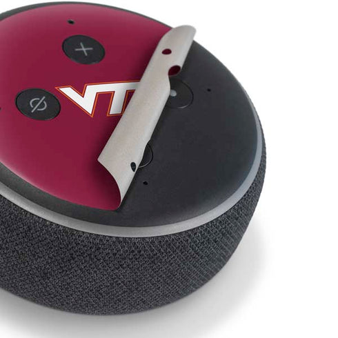 Virginia Tech Maroon Amazon Echo Dot 3 Skin