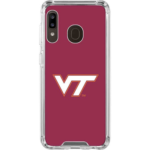 Virginia Tech University Maroon Galaxy A30 Clear Case
