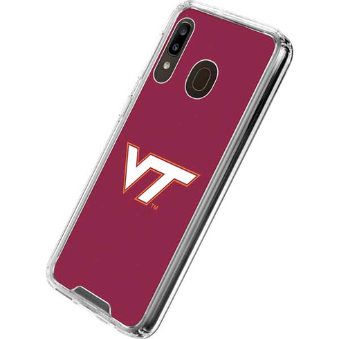 Virginia Tech University Maroon Galaxy A30 Clear Case