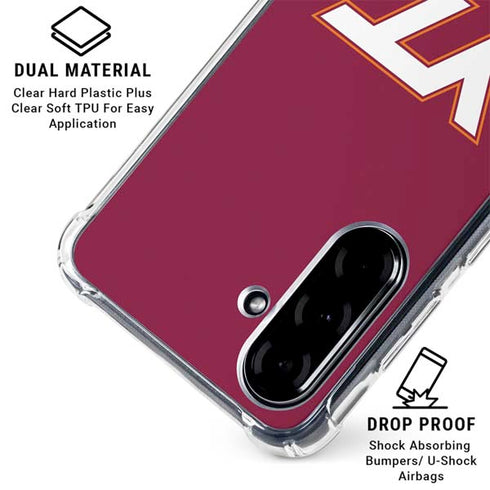 Virginia Tech University Maroon Galaxy A36 5G Clear Case