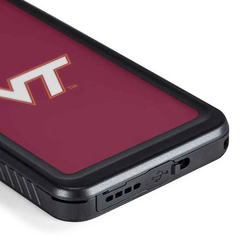 Virginia Tech Maroon Galaxy S24 Plus Waterproof Case
