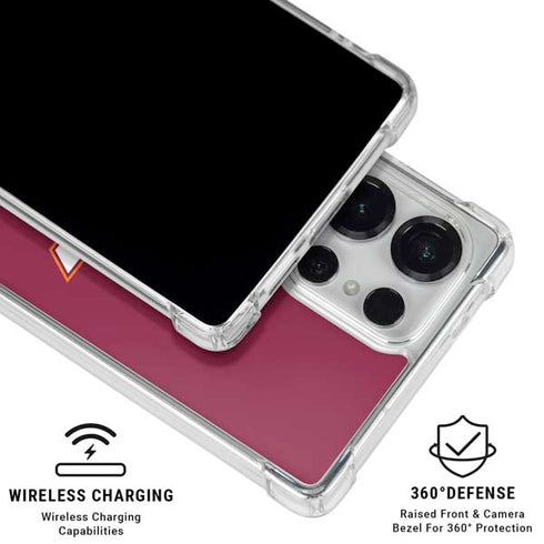 Virginia Tech University Maroon Galaxy S25 Ultra Clear Case