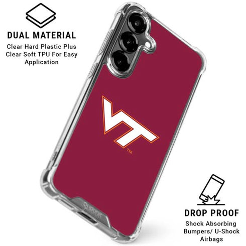 Virginia Tech University Maroon Galaxy S26 Clear Case