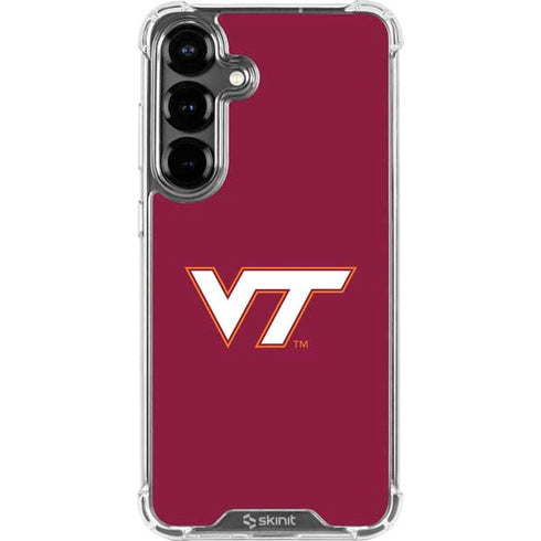 Virginia Tech University Maroon Galaxy S26 Plus Clear Case