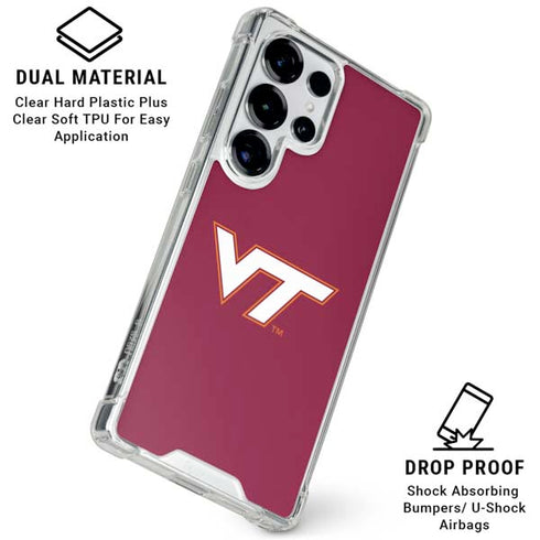 Virginia Tech University Maroon Galaxy S26 Ultra Clear Case