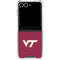 Virginia Tech University Maroon Galaxy Z Flip7 Clear Case