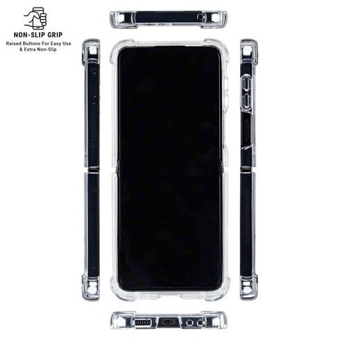 Virginia Tech University Maroon Galaxy Z Flip7 Clear Case