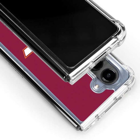 Virginia Tech Maroon Galaxy Z Fold5 5G Clear Case