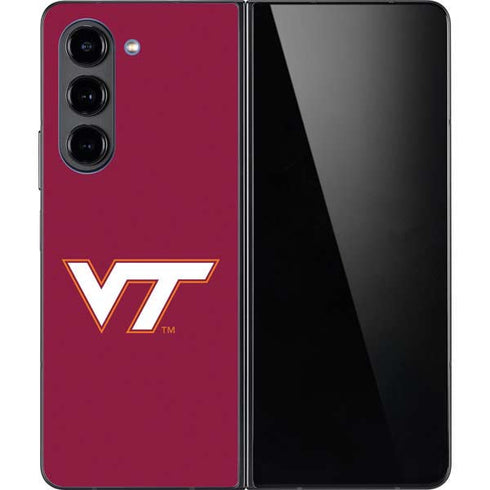 Virginia Tech Maroon Galaxy Z Fold5 5G Skin