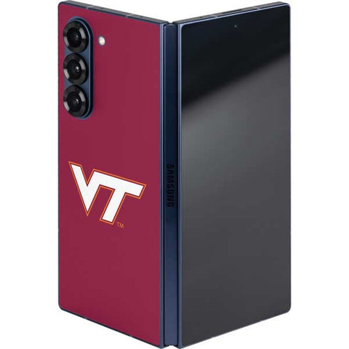 Virginia Tech University Maroon Galaxy Z Fold6 Skin