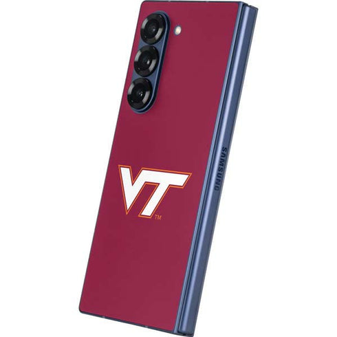 Virginia Tech University Maroon Galaxy Z Fold6 Skin