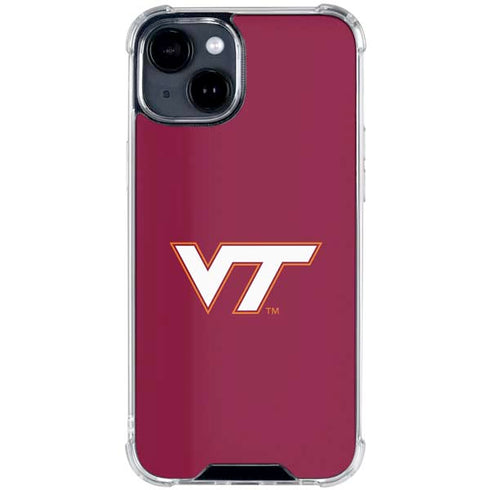 Virginia Tech Maroon iPhone 15 Clear Case