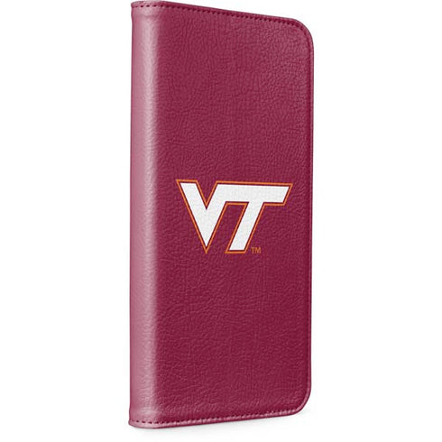 Virginia Tech University Maroon iPhone 15 Plus Folio Case