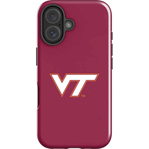 Virginia Tech University Maroon iPhone 16 Impact Case