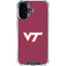 Virginia Tech University Maroon iPhone 16 Plus Clear Case