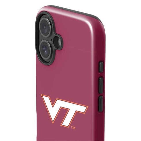 Virginia Tech University Maroon iPhone 16 Plus Impact Case