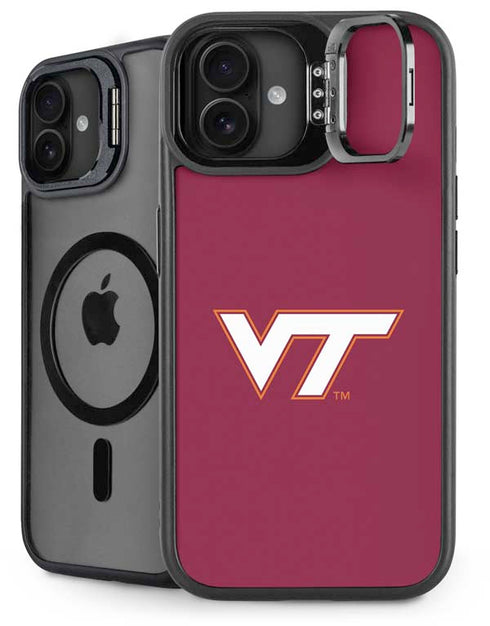 Virginia Tech University Maroon iPhone 16 Plus Kickstand Case