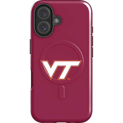 Virginia Tech University Maroon iPhone 16 Plus Magsafe Impact Case