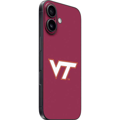 Virginia Tech University Maroon iPhone 16 Plus Skin