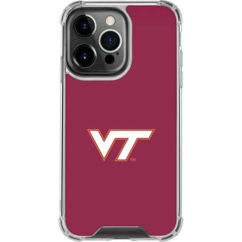 Virginia Tech University Maroon iPhone 16 Pro Clear Case
