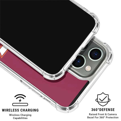 Virginia Tech University Maroon iPhone 16 Pro Clear Case