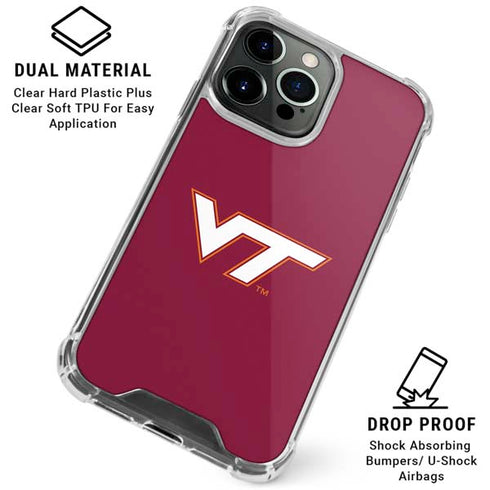 Virginia Tech University Maroon iPhone 16 Pro Max Clear Case