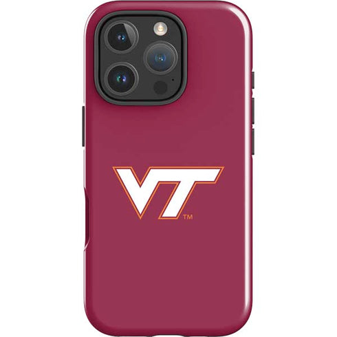 Virginia Tech University Maroon iPhone 16 Pro Max Impact Case
