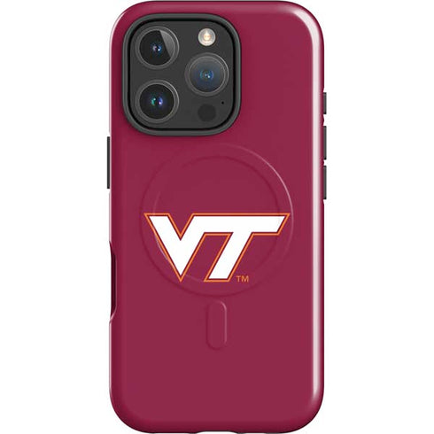 Virginia Tech University Maroon iPhone 16 Pro Max Magsafe Impact Case