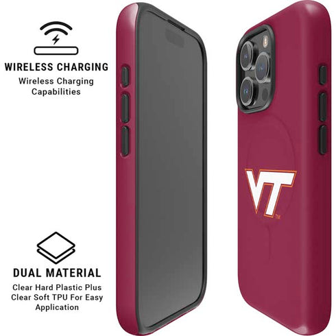 Virginia Tech University Maroon iPhone 16 Pro Max Magsafe Impact Case