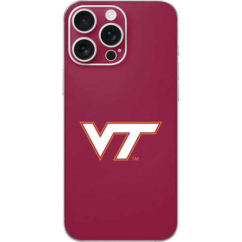 Virginia Tech University Maroon iPhone 16 Pro Max Skin