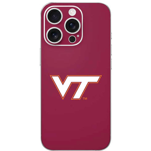 Virginia Tech University Maroon iPhone 16 Pro Skin