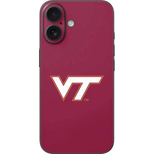 Virginia Tech University Maroon iPhone 16 Skin