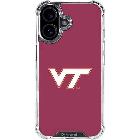 Virginia Tech University Maroon iPhone 17 Clear Case