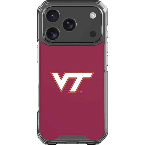Virginia Tech University Maroon iPhone 17 Pro Clear Case