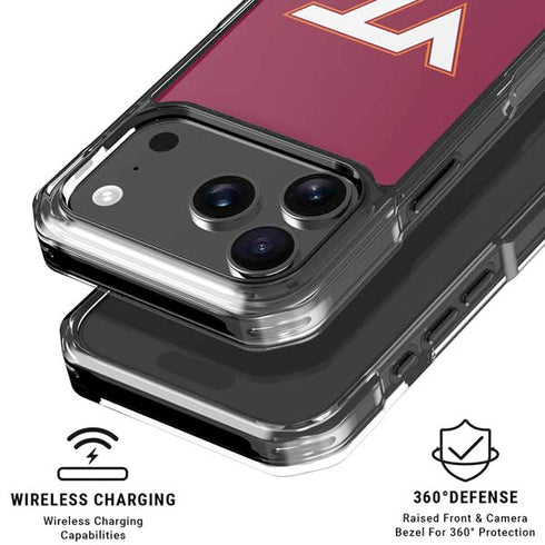 Virginia Tech University Maroon iPhone 17 Pro Clear Case