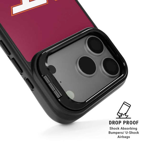 Virginia Tech University Maroon iPhone 17 Pro Kickstand Case