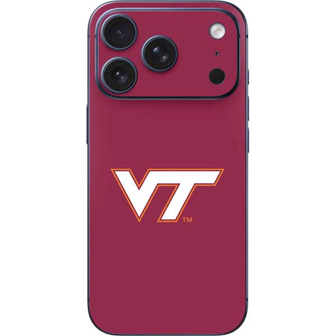 Virginia Tech University Maroon iPhone 17 Pro Max Skin