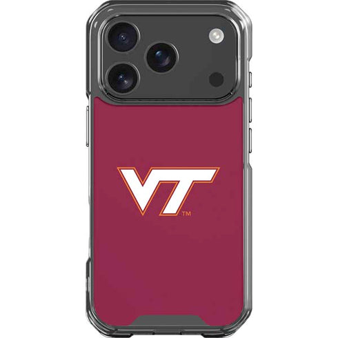 Virginia Tech University Maroon iPhone 18 Pro Clear Case