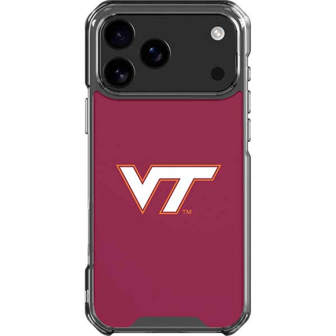 Virginia Tech University Maroon iPhone 18 Pro Max Clear Case