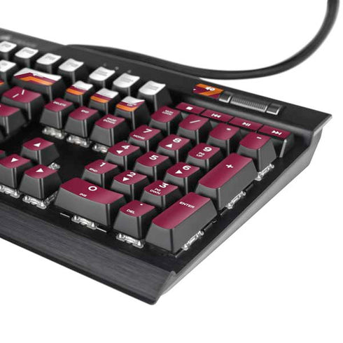 Virginia Tech University Maroon K95 RGB PLATINUM Mechanical Gaming Keyboard Skin