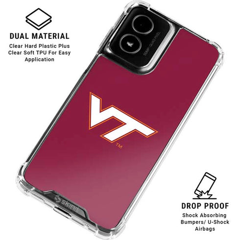 Virginia Tech University Maroon Moto G Power 5G (2024) Clear Case