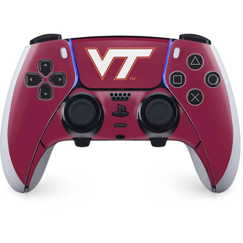 Virginia Tech University Maroon PS5 DualSense Edge Pro Controller Skin