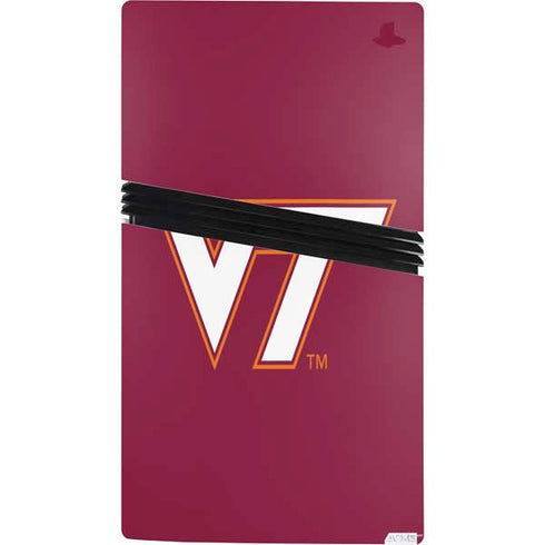 Virginia Tech University Maroon PS5 Pro Console Skin